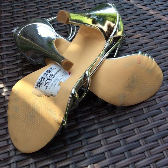 Madden Girl Shoes Madden Girl Silver Metallic Strappy Ankle Sandals